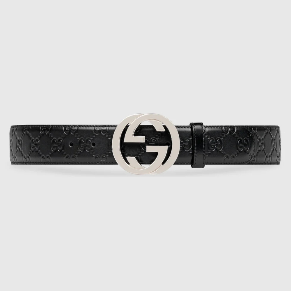 Gucci Signature Leather Belt Sz 75